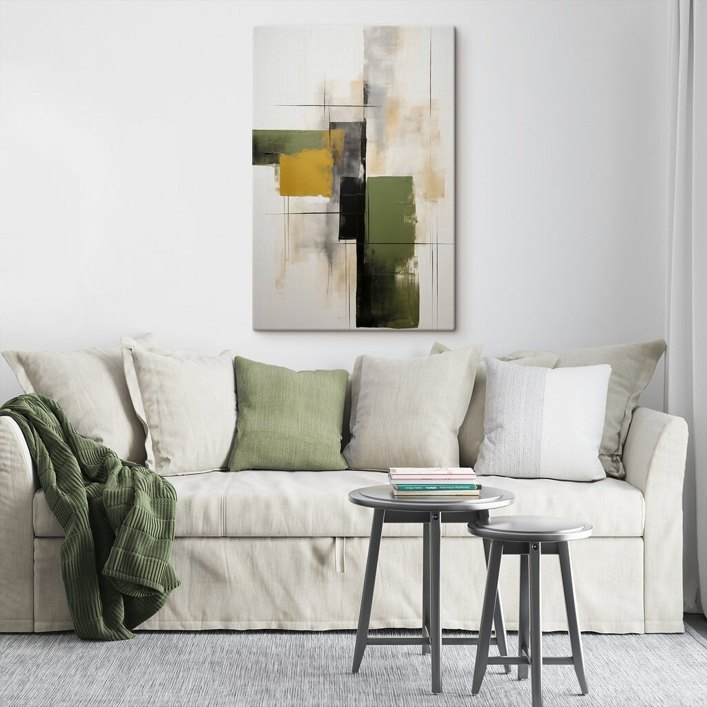 Blocos verdes com ocre — interior 2