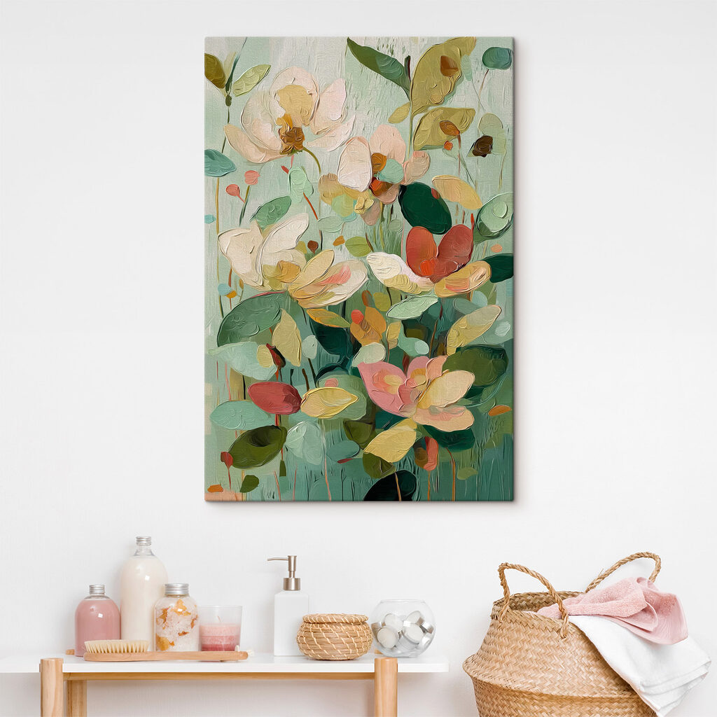 Flores entre folhas redondas — interior 2