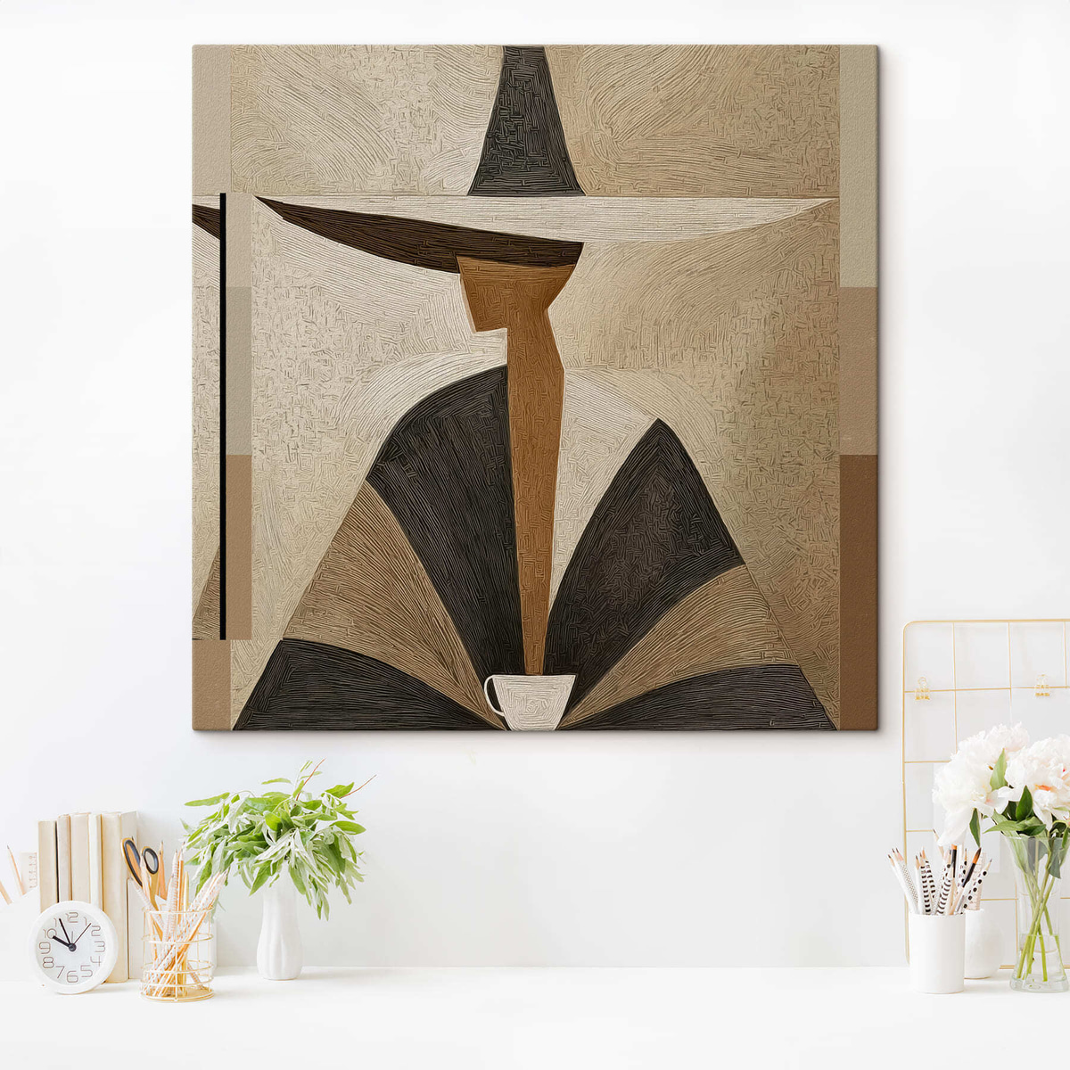 Retrato abstrato com chapéu — interior 1