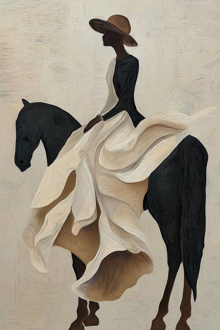 Amazona a cavalo — design completo