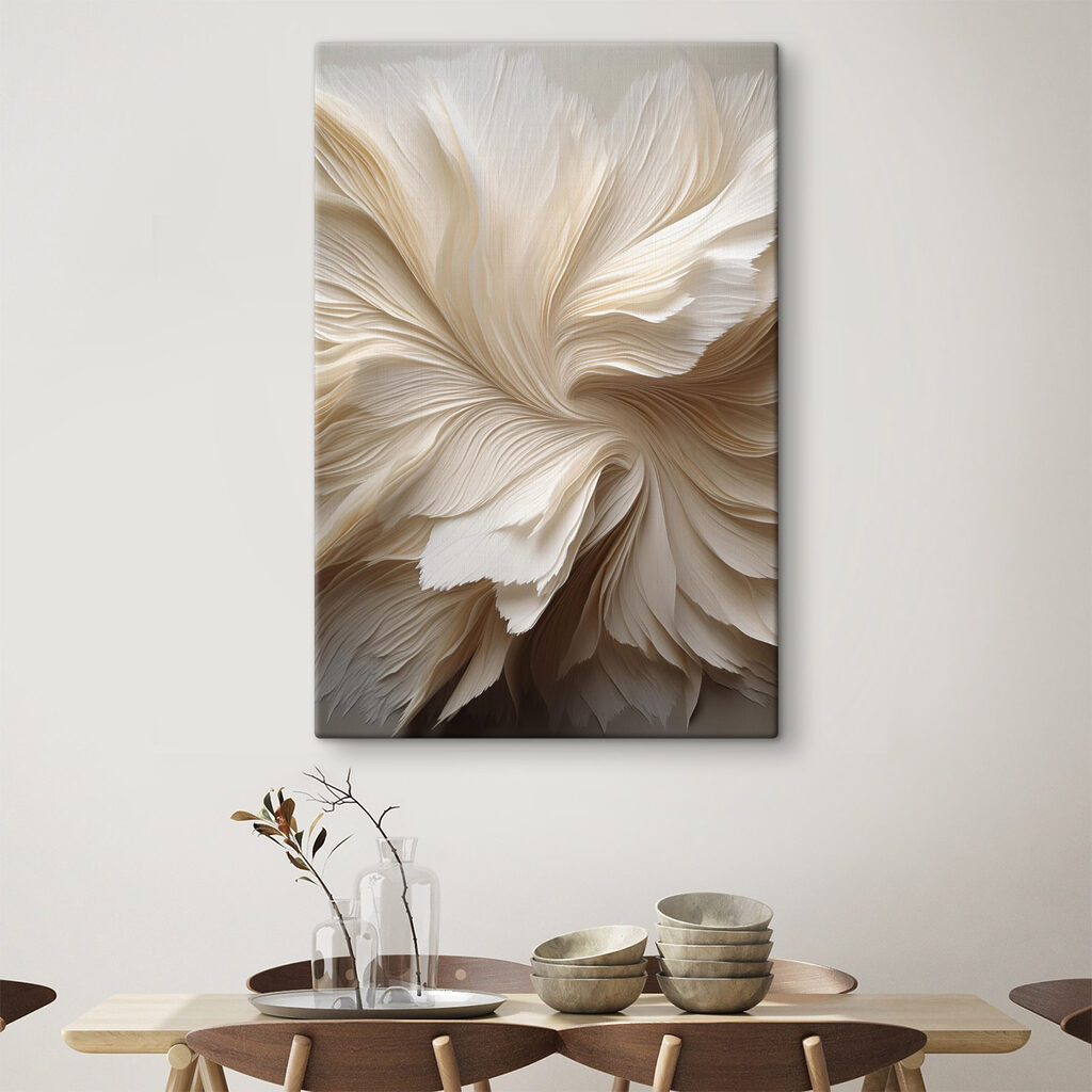 Flor branca em leque — interior 2