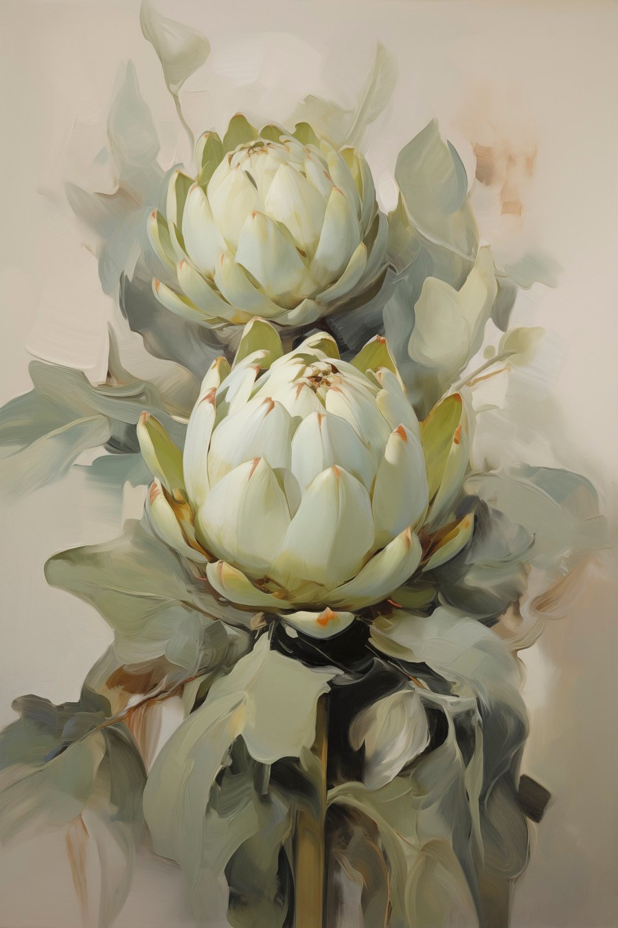 Proteas brancas — design completo
