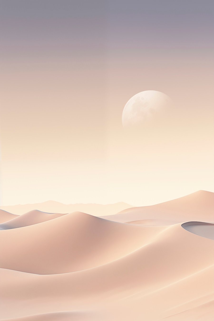Dunas sob céu pastel — design completo