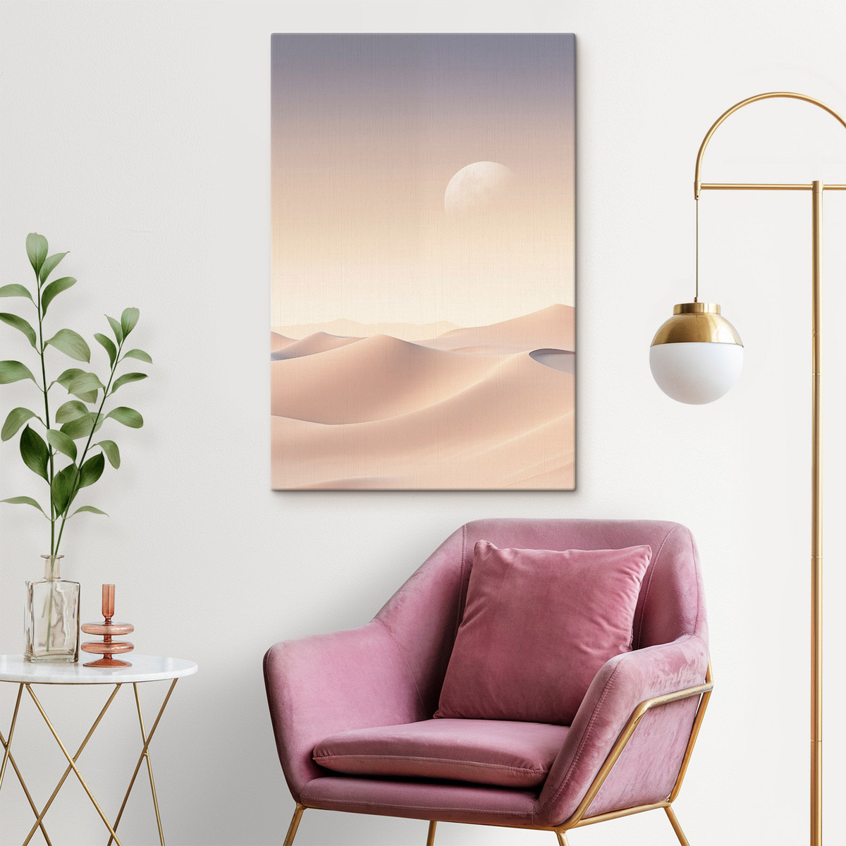 Dunas sob céu pastel — interior 2