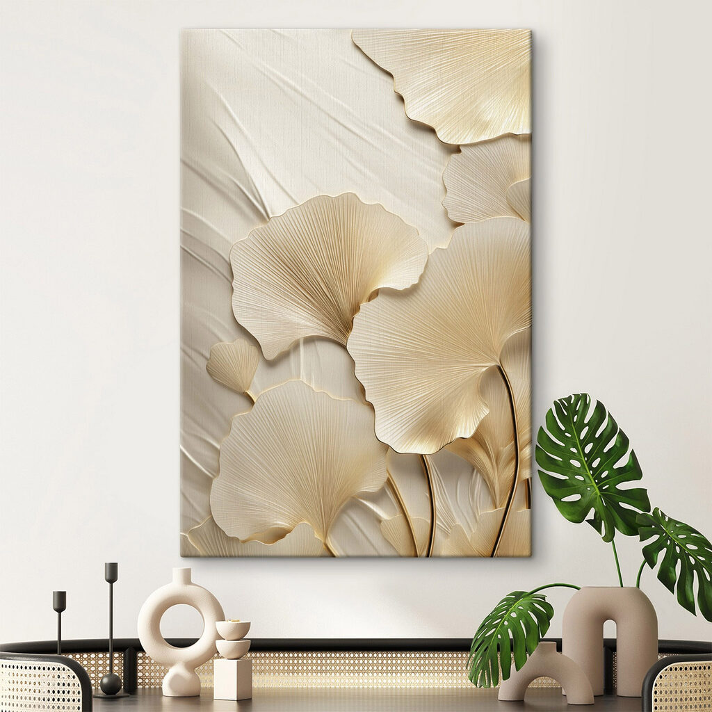 Leques claros sobre hastes — interior 2