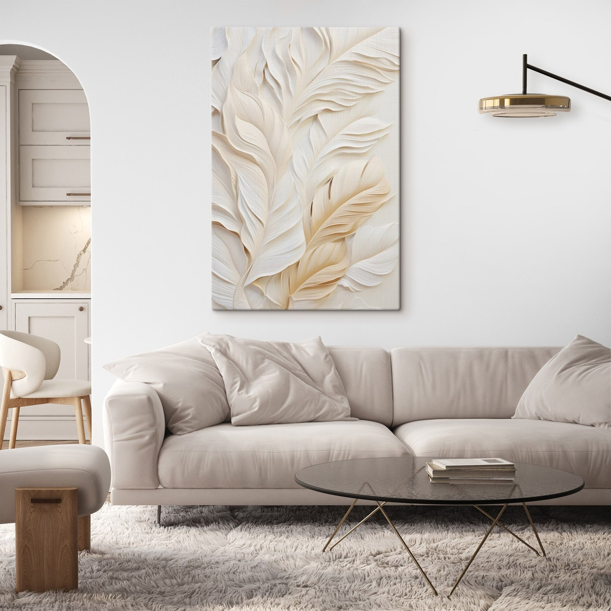 Penas creme em camadas — interior 1