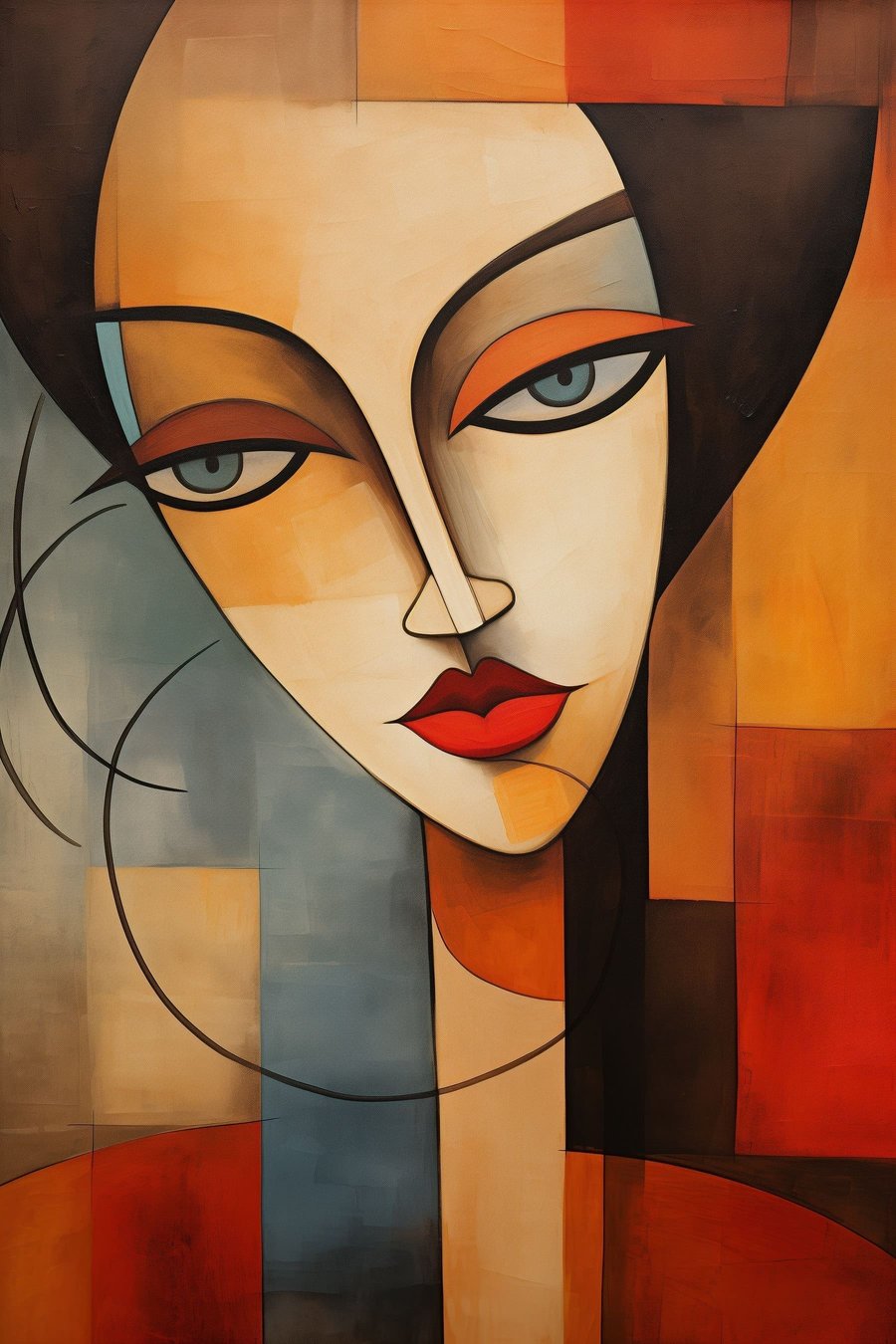 Retrato abstrato de mulher — design completo