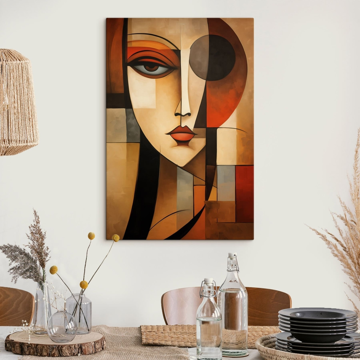 Retrato geométrico de mulher — interior 1