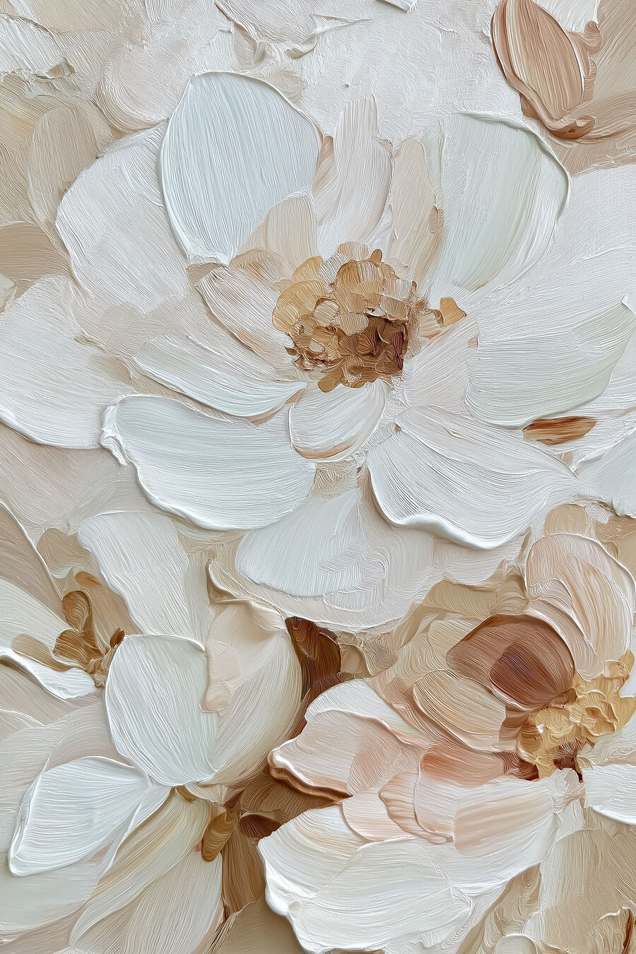 Grandes flores brancas — design completo