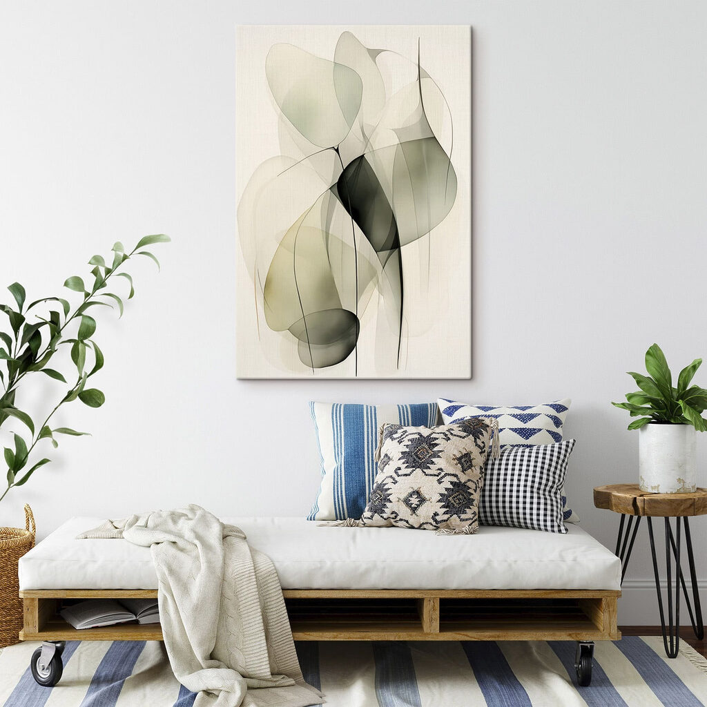 Folhas verdes em tinta — interior 2