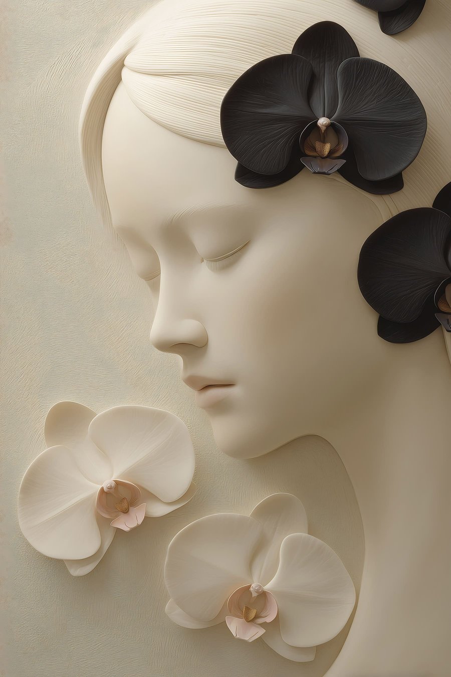 Menina em relevo — design completo