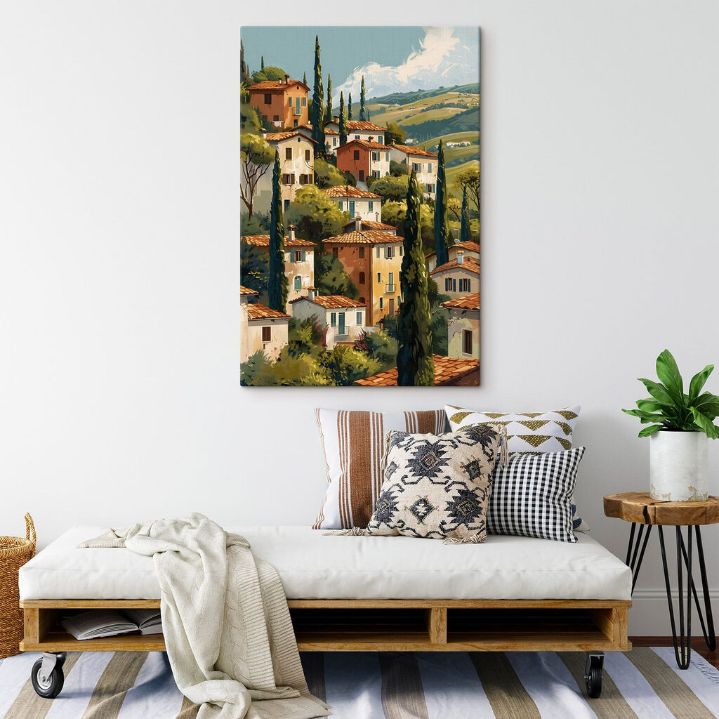 Aldeia com ciprestes — interior 2