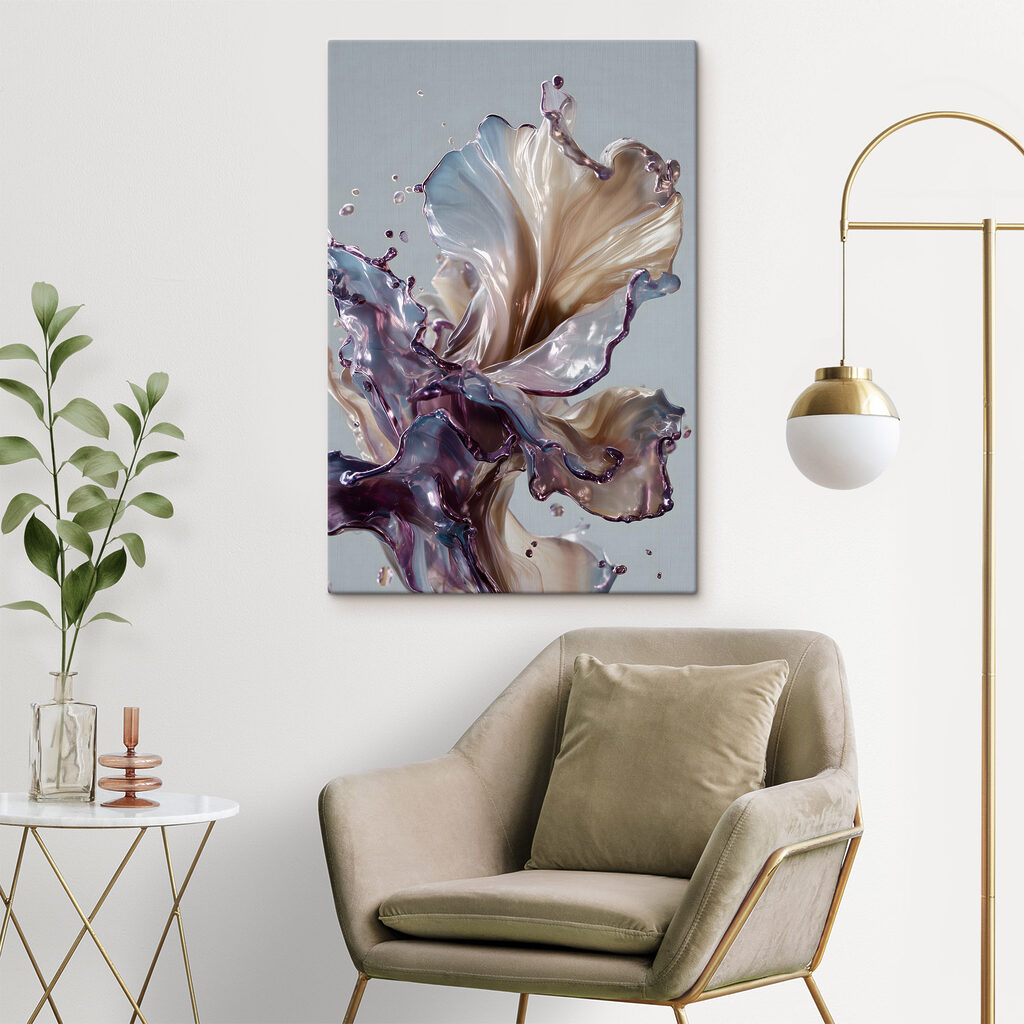 Flor lilás em espirais — interior 2