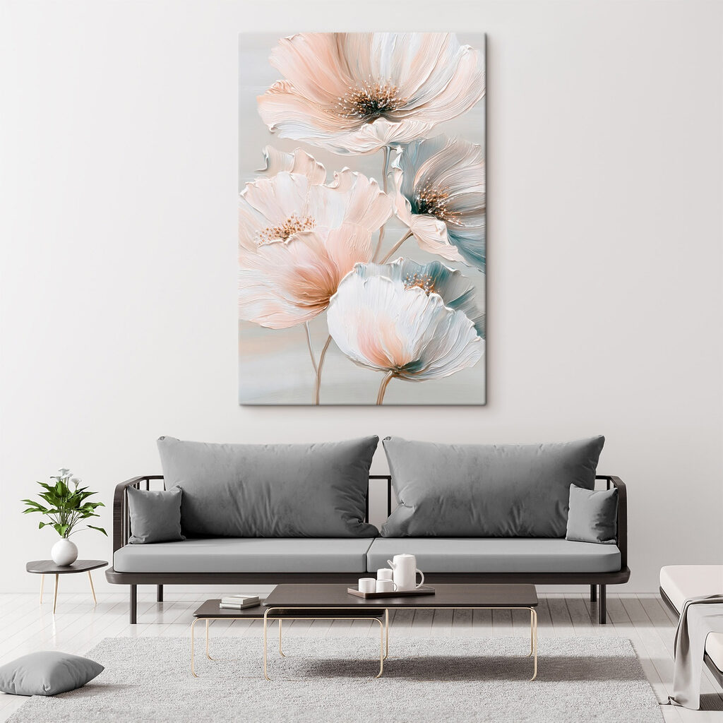 Flores rosa-pálido e cinzento — interior 2