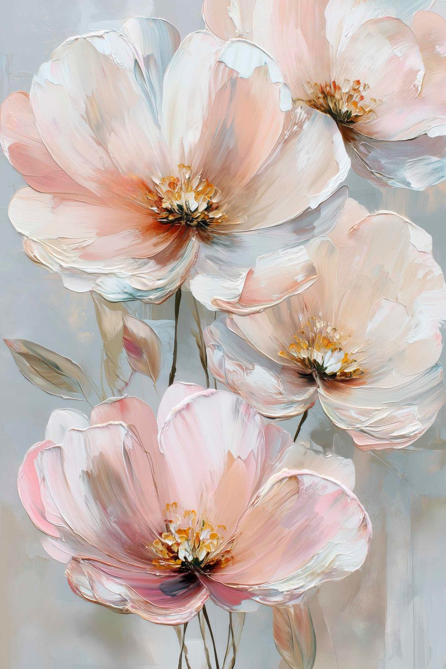 Flores em pinceladas expressivas — design completo