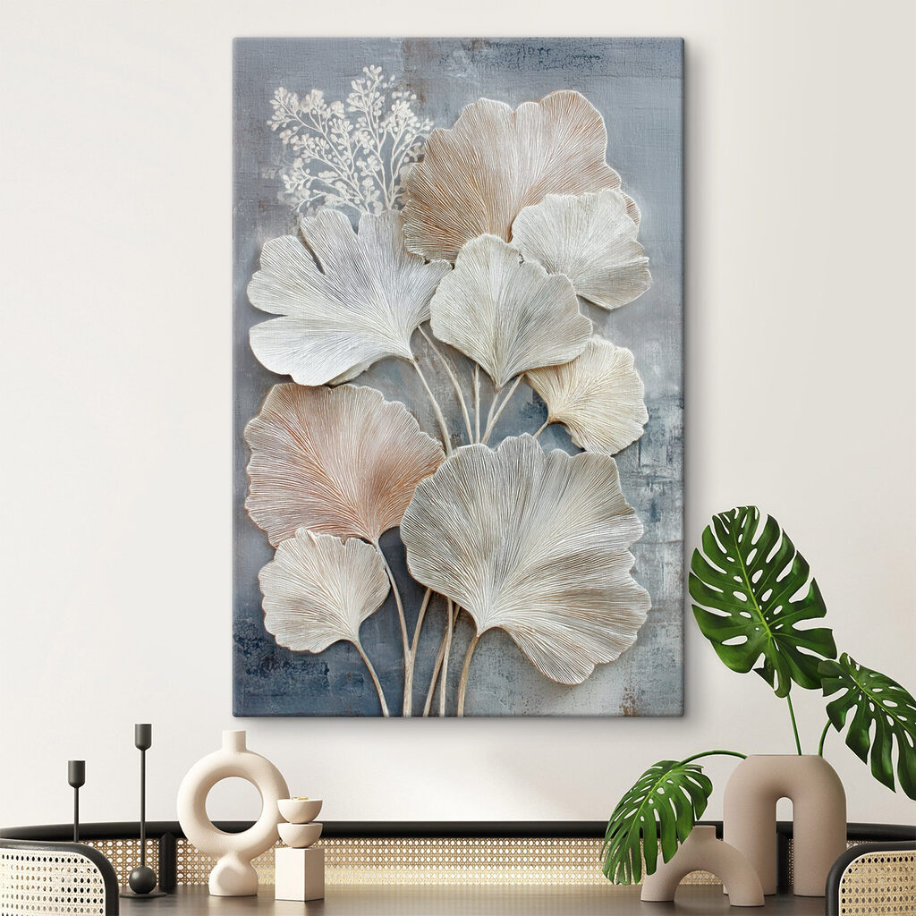 Folhas em leque pastel — interior 3