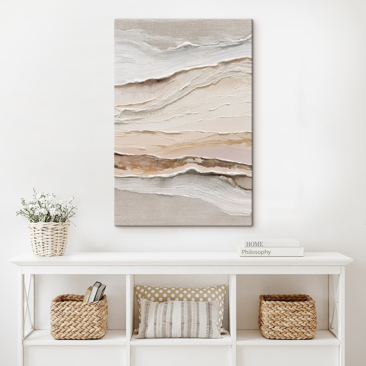 Creme e areia sobrepostos — interior 2