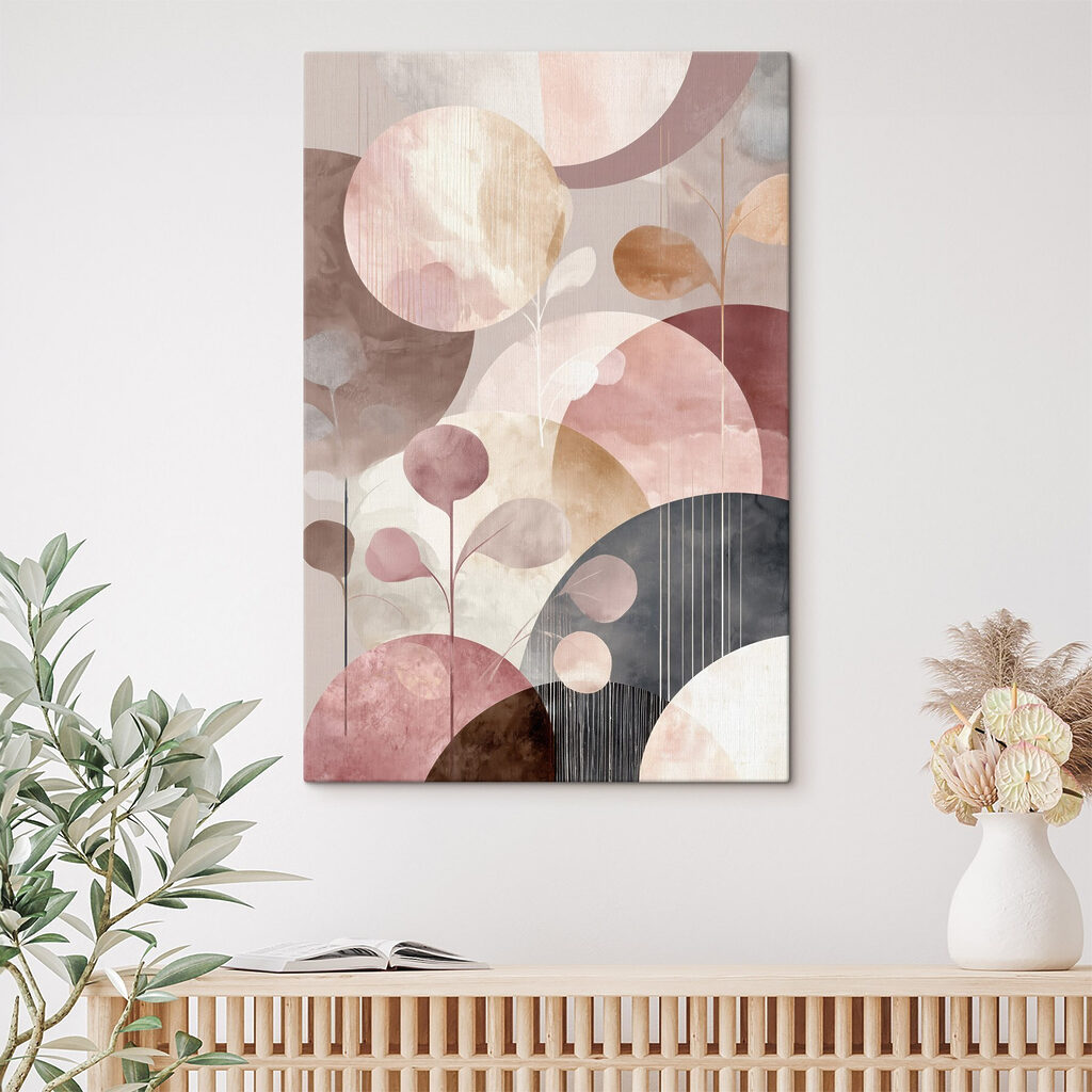 Anéis cor-de-rosa e folhas — interior 2