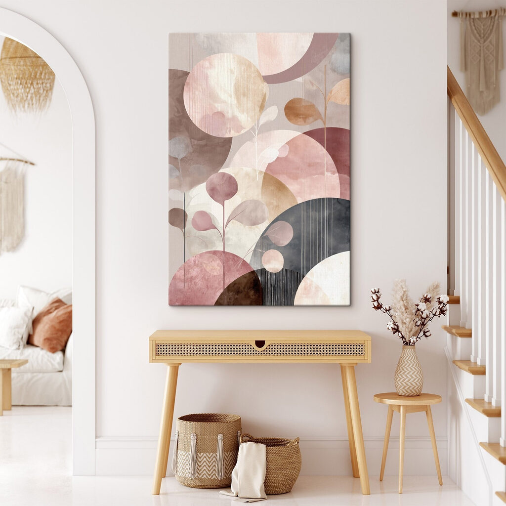 Anéis cor-de-rosa e folhas — interior 3