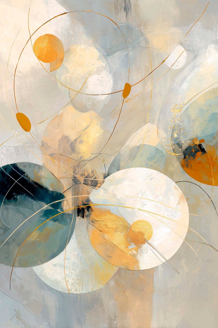 Esferas transparentes e manchas — design completo