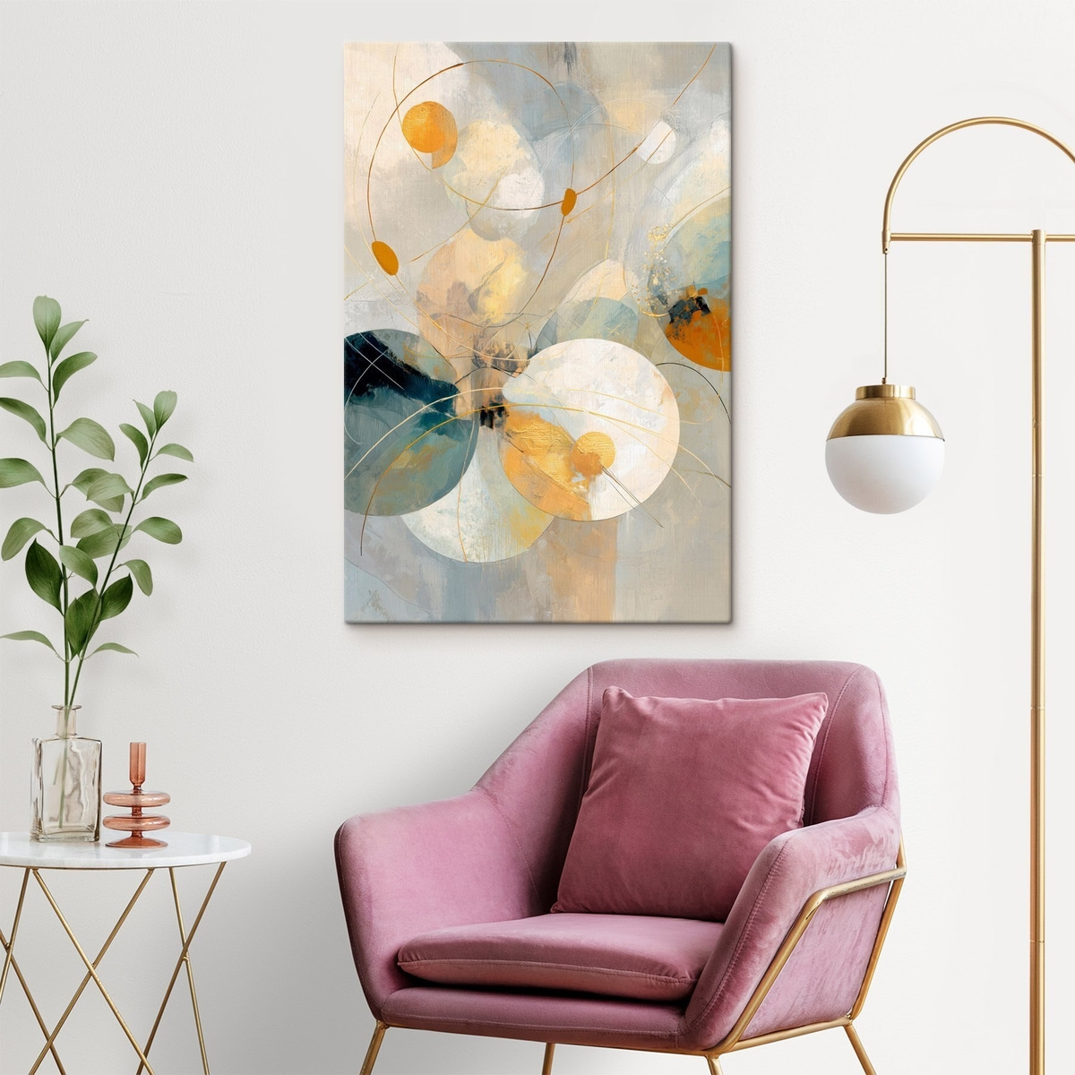Esferas transparentes e manchas — interior 1