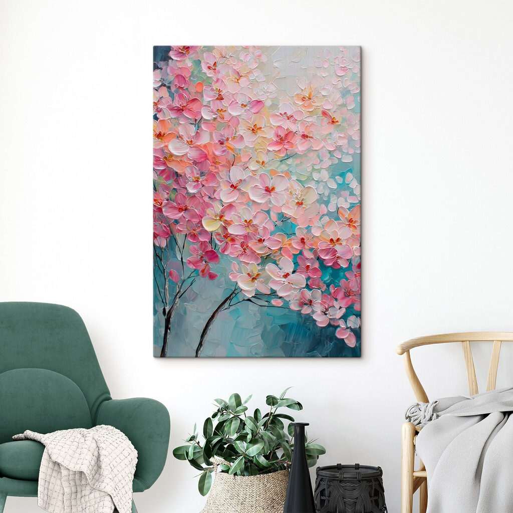 Flores rosa sobre ramos — interior 2