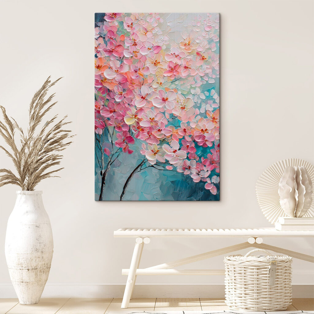 Flores rosa sobre ramos — interior 3