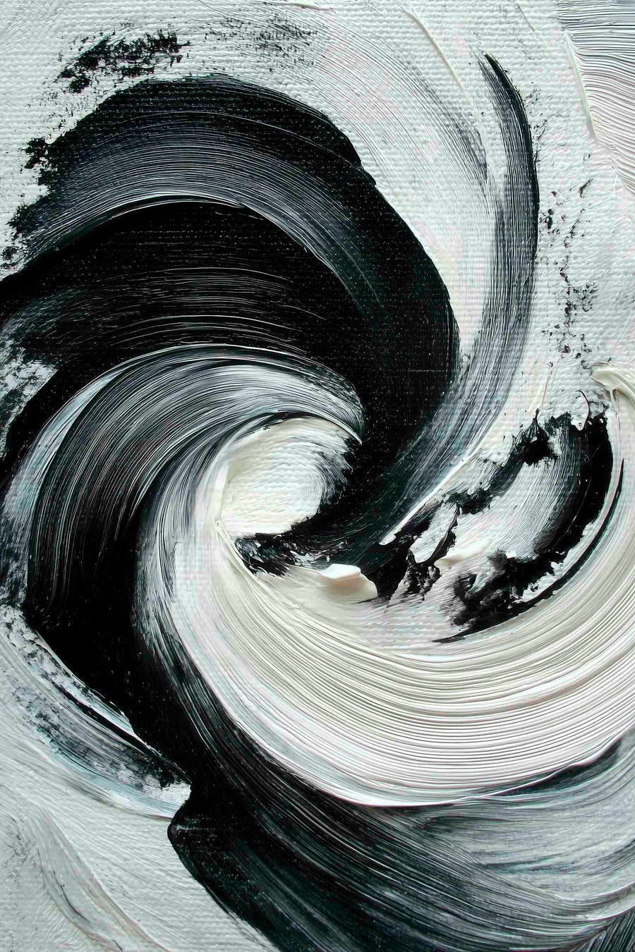 Espiral abstrata em pinceladas — design completo