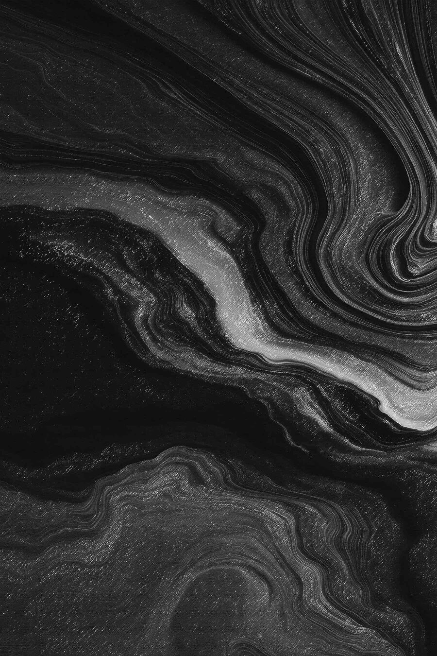 Veios cinzentos em preto — design completo