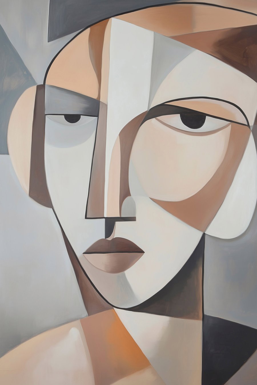Retrato cubista moderno — design completo