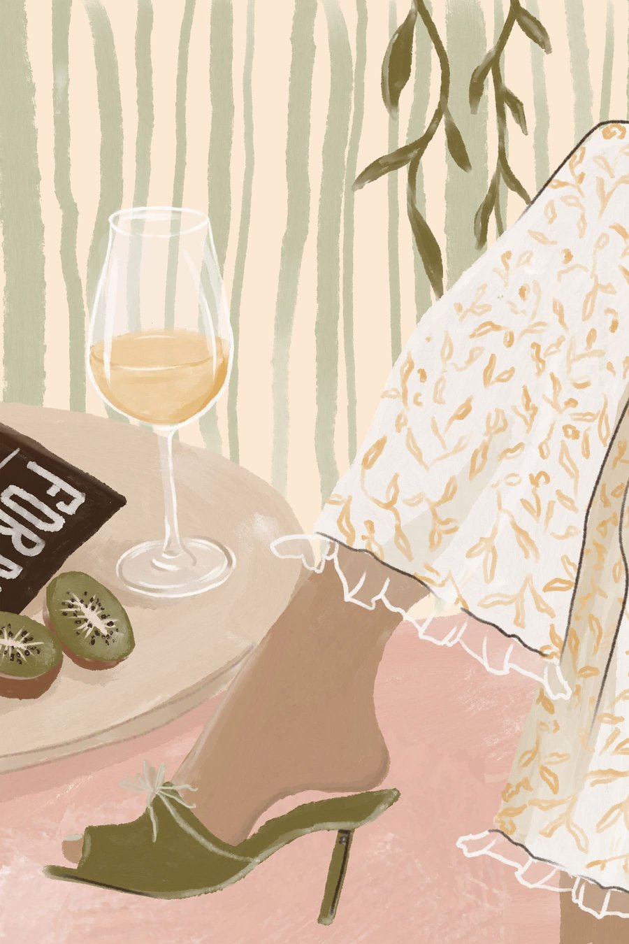Vinho e kiwi — design completo