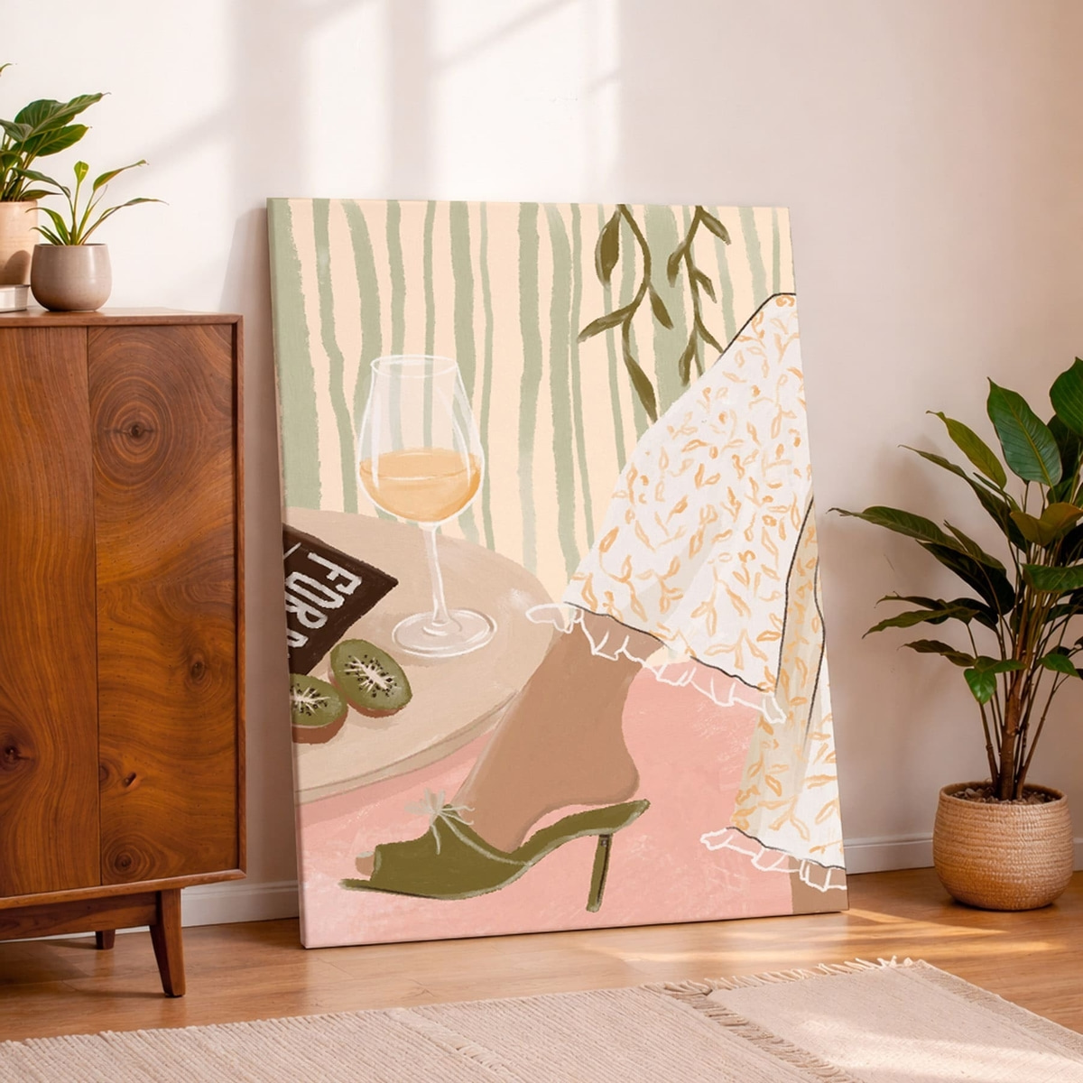 Vinho e kiwi — interior 1