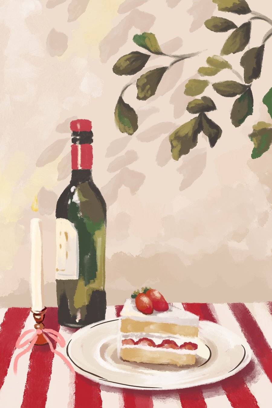Natureza-morta com vinho — design completo