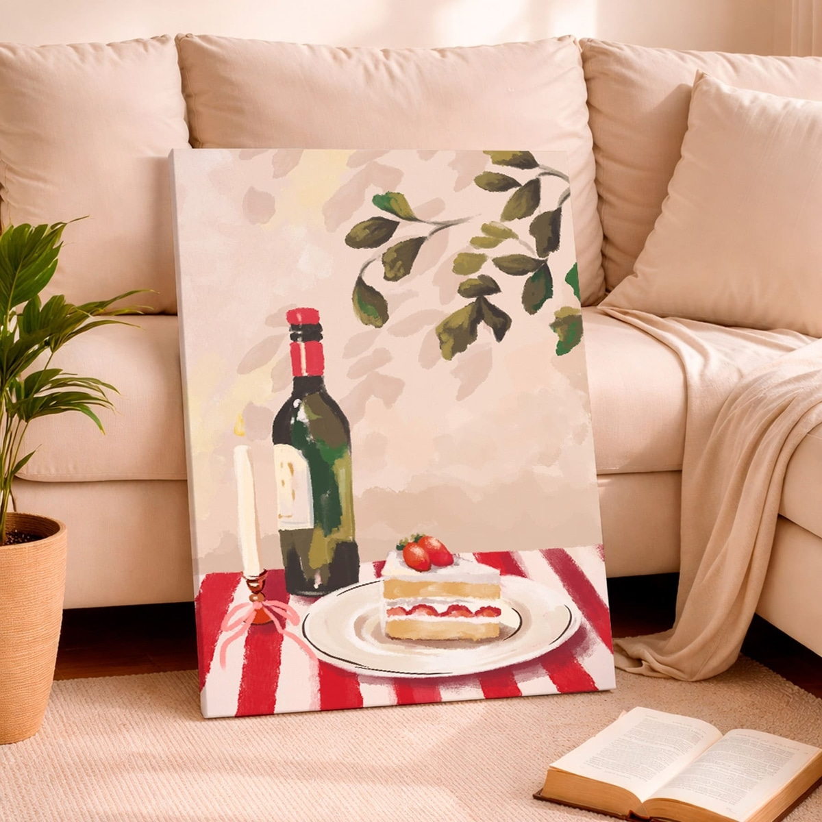 Natureza-morta com vinho — interior 1