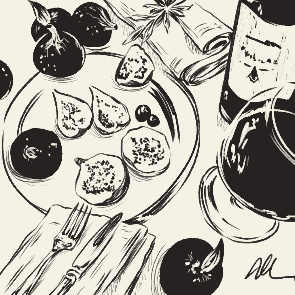 Esboço de fruta — design completo