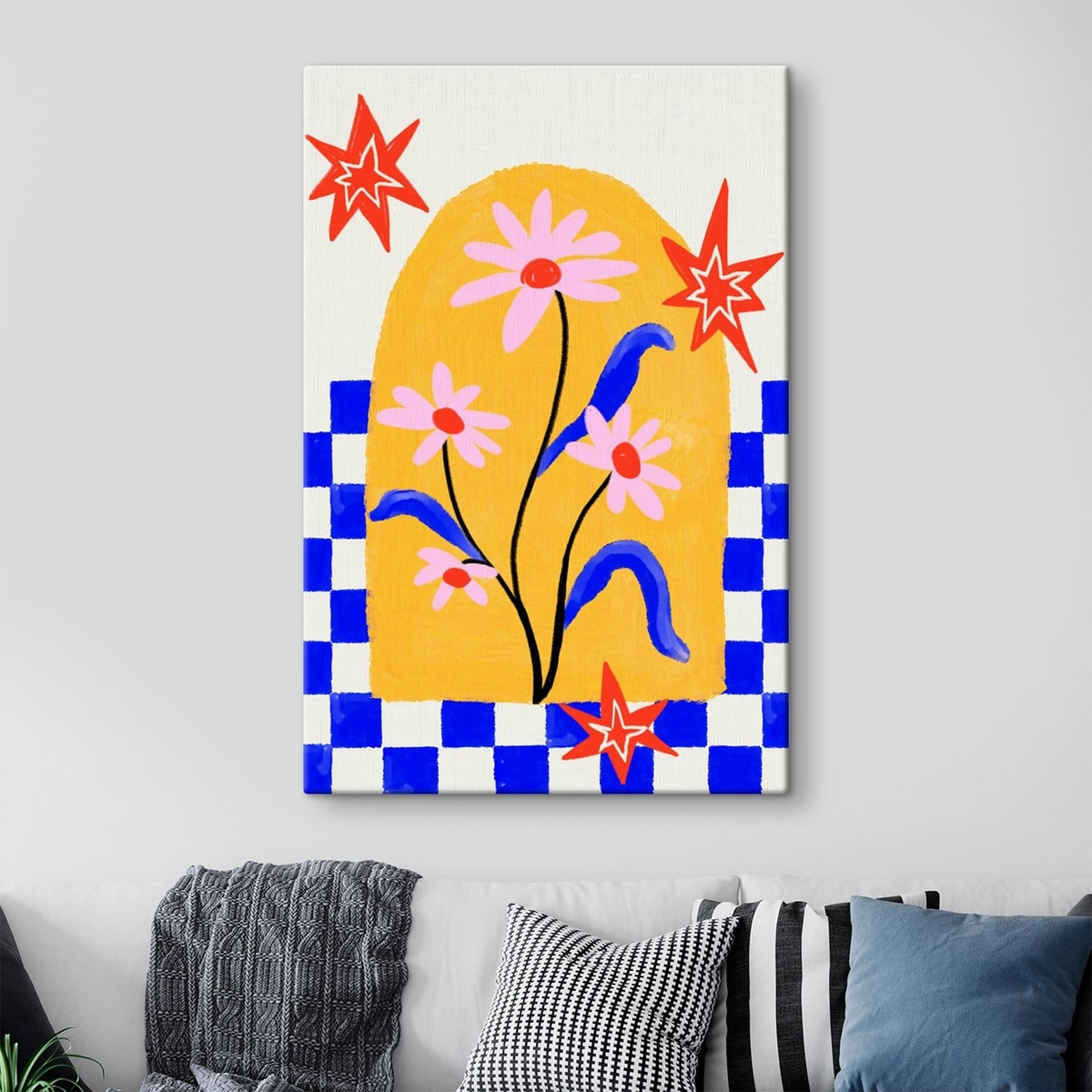 Flores vivas sobre amarelo — interior 3