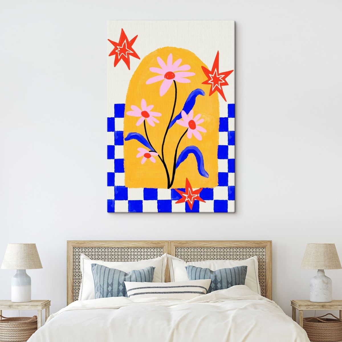 Flores vivas sobre amarelo — interior 2