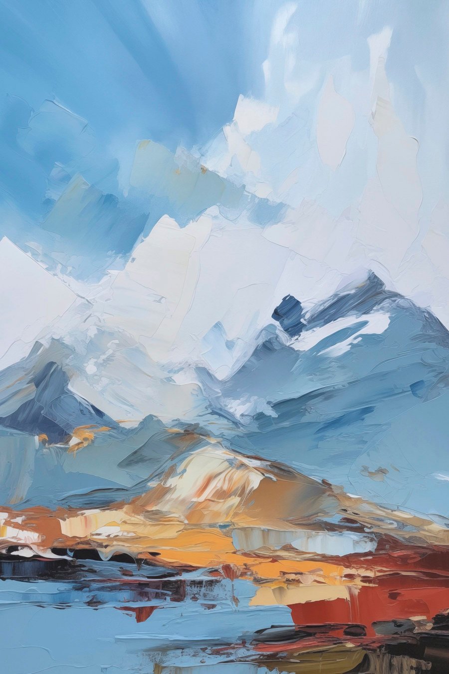 Montanhas em pintura — design completo