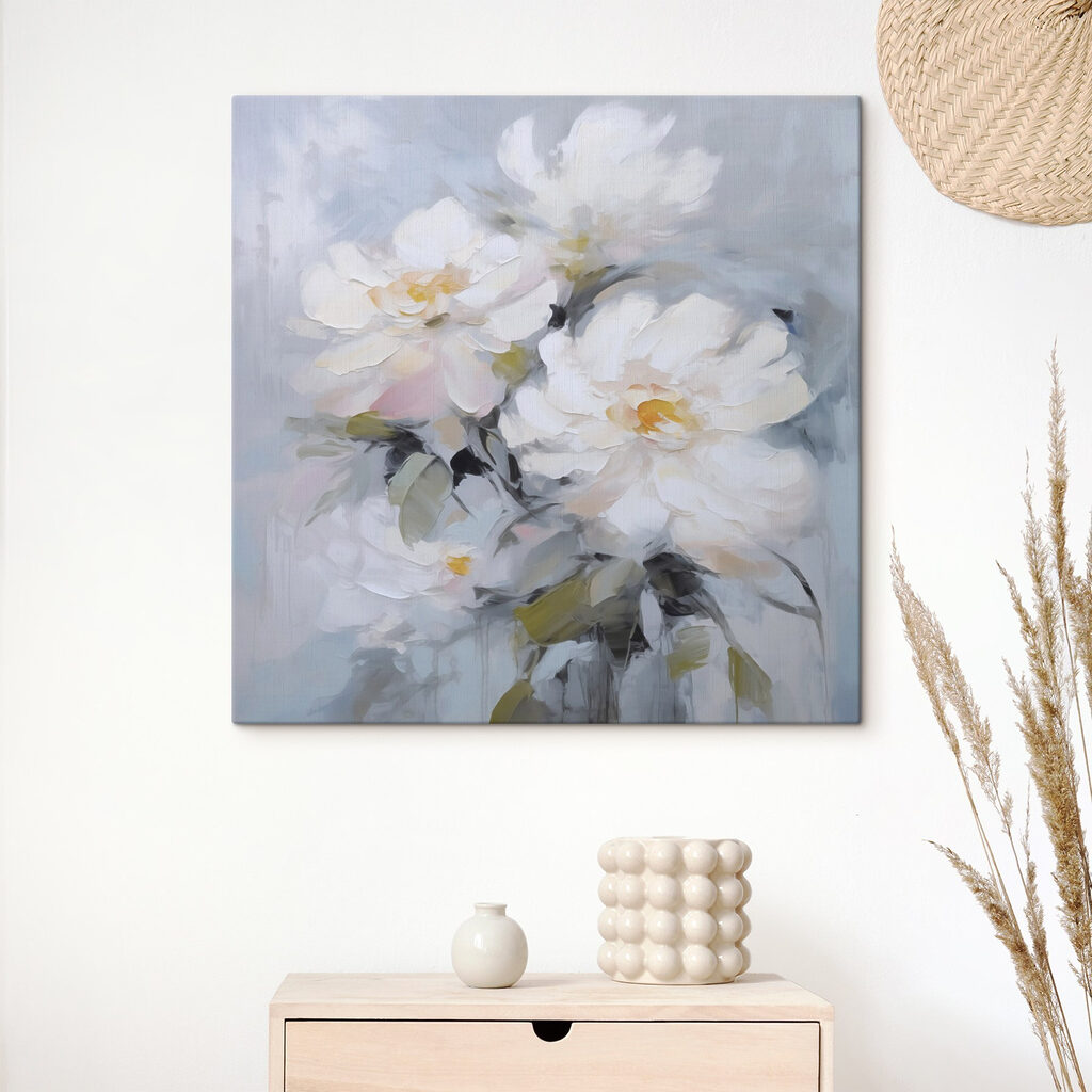 Floração branca em azul-frio — interior 2