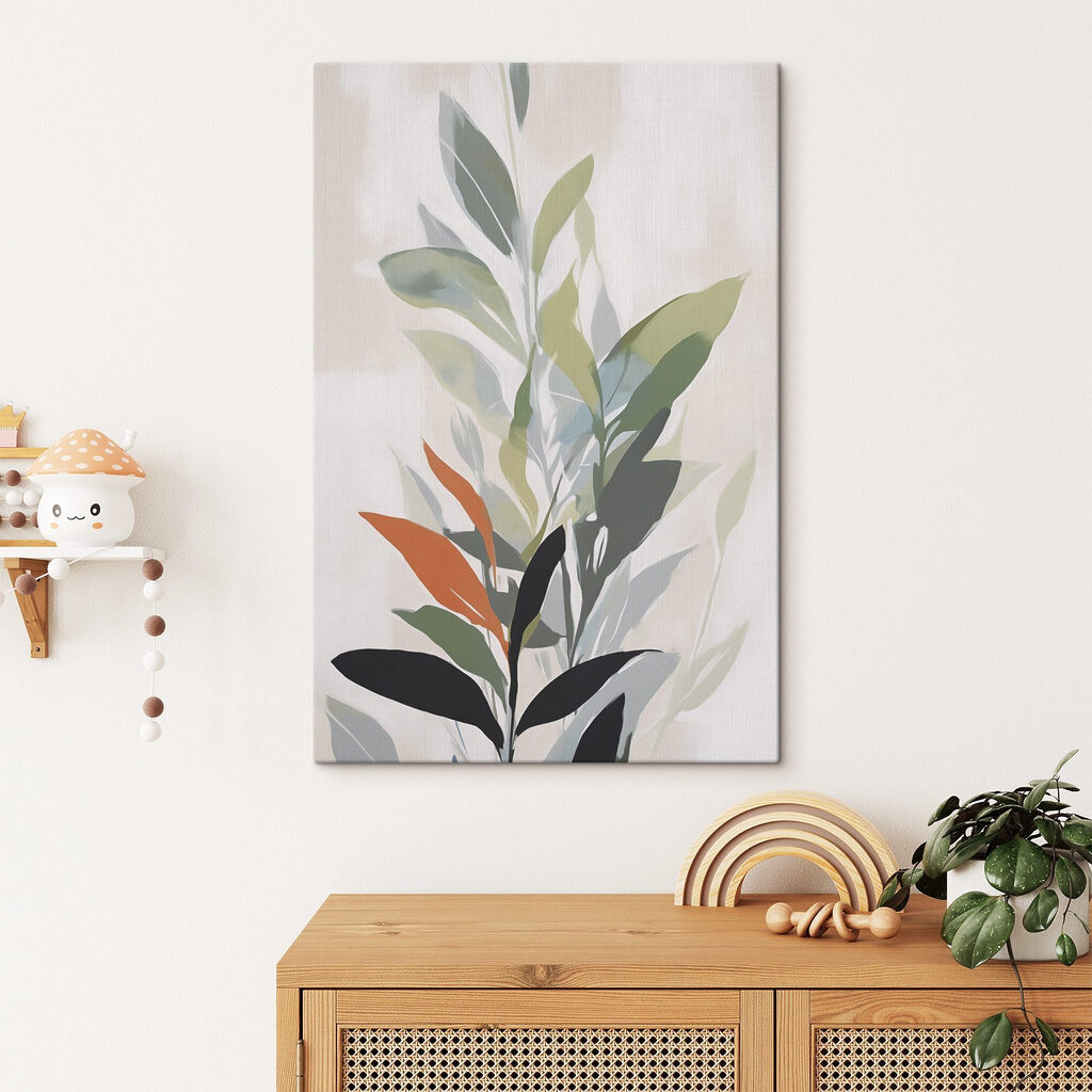 Folhagem em tons pastel — interior 1