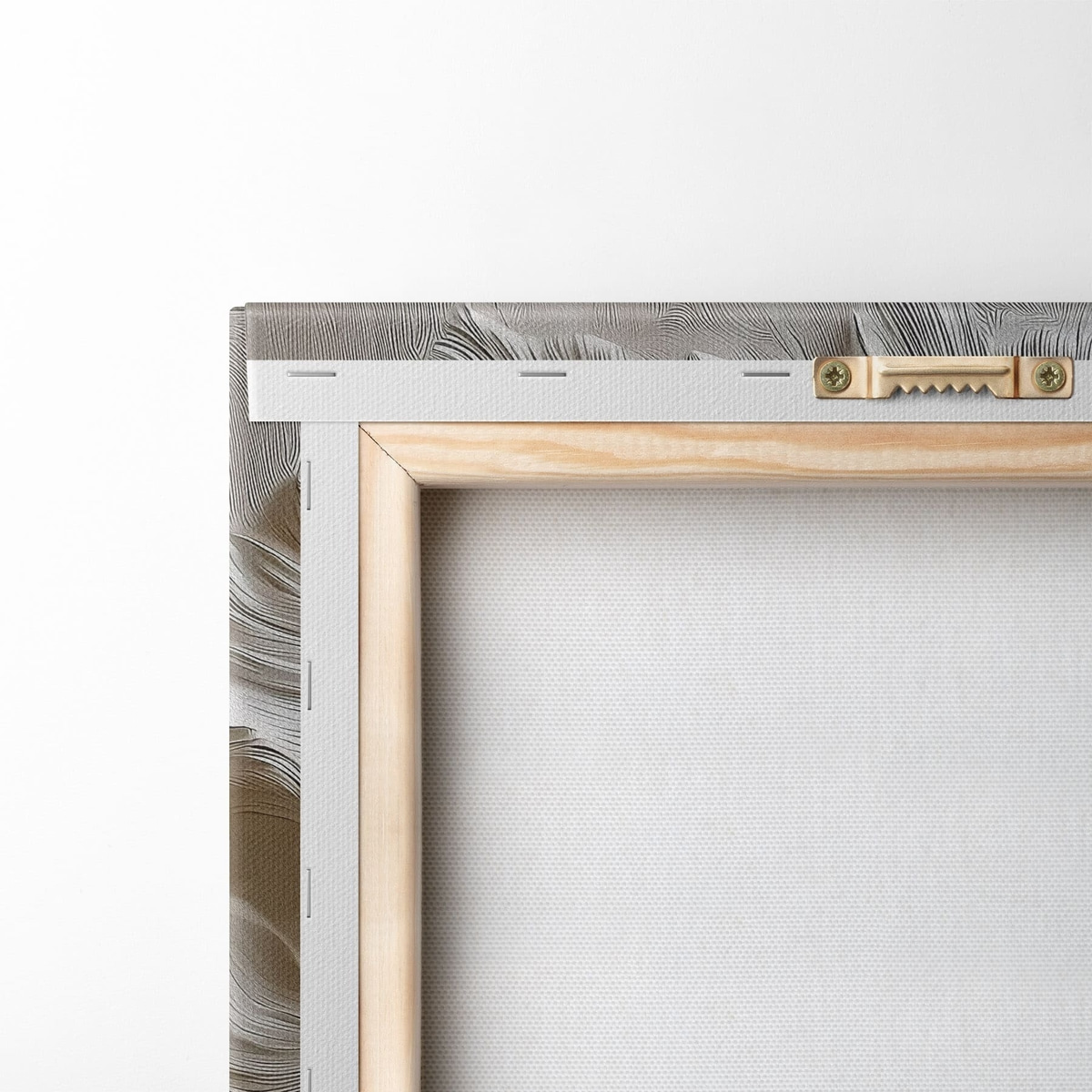 Relevo floral em gesso — verso