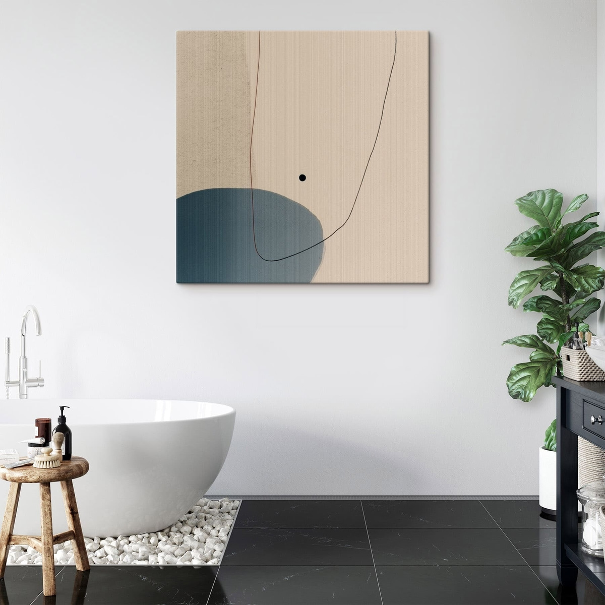 Composição abstrata minimalista — interior 1