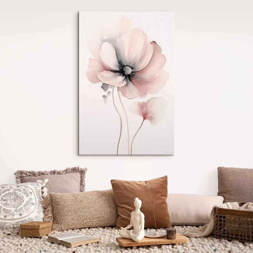 Flor cor-de-rosa com botão — interior 1