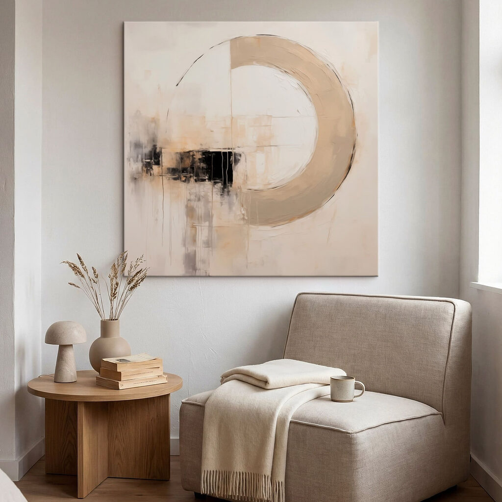 Círculo claro sobre preto — interior 2