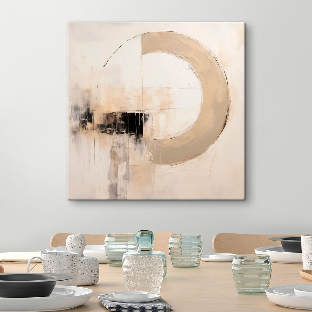 Círculo claro sobre preto — interior 3