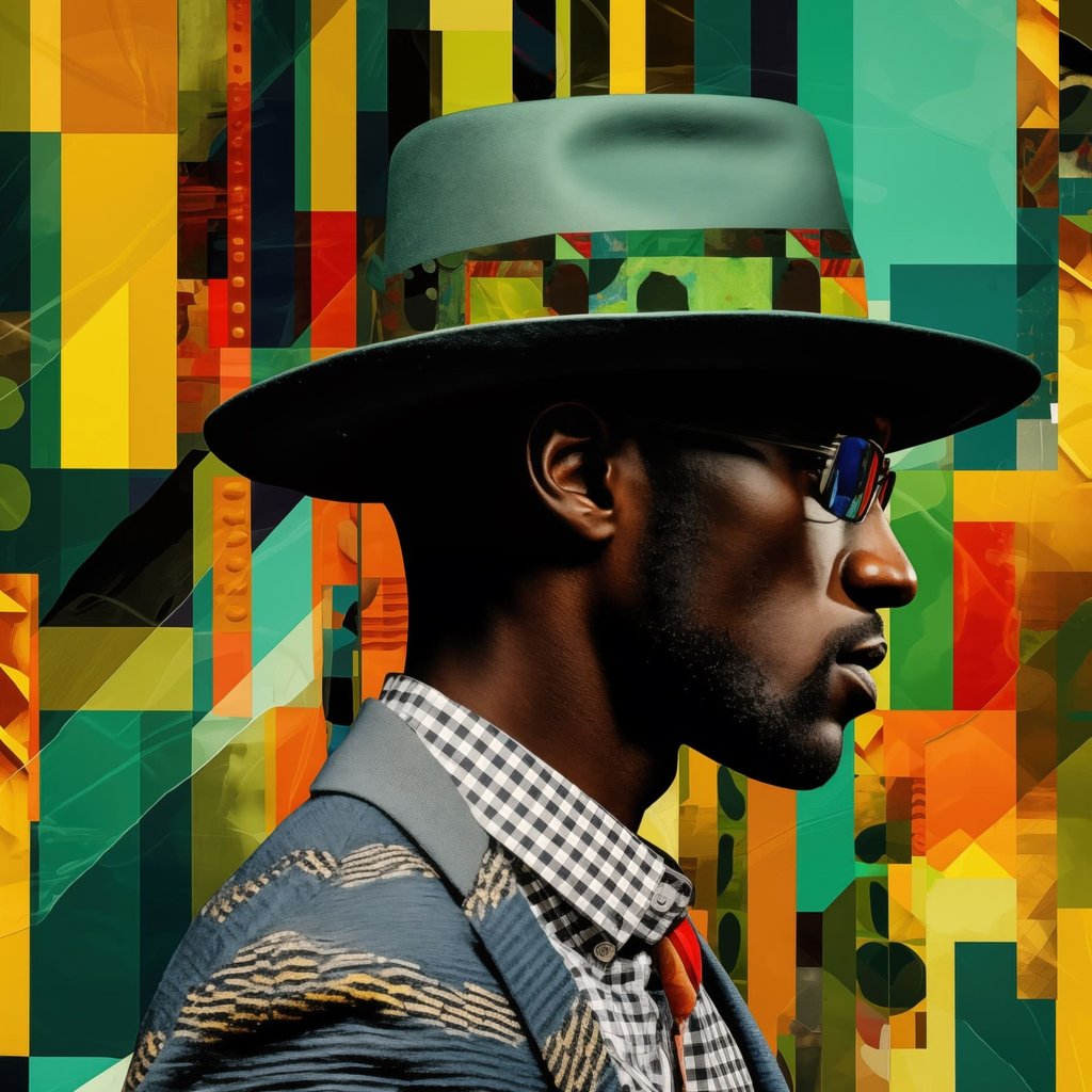 Homem de chapéu — design completo