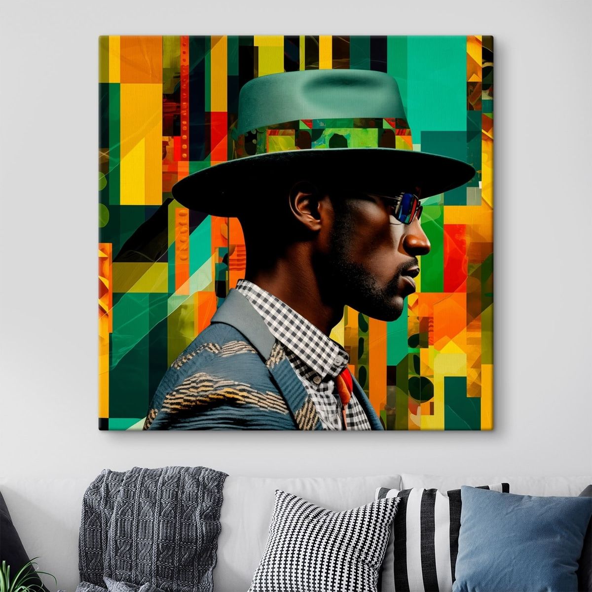 Homem de chapéu — interior 2