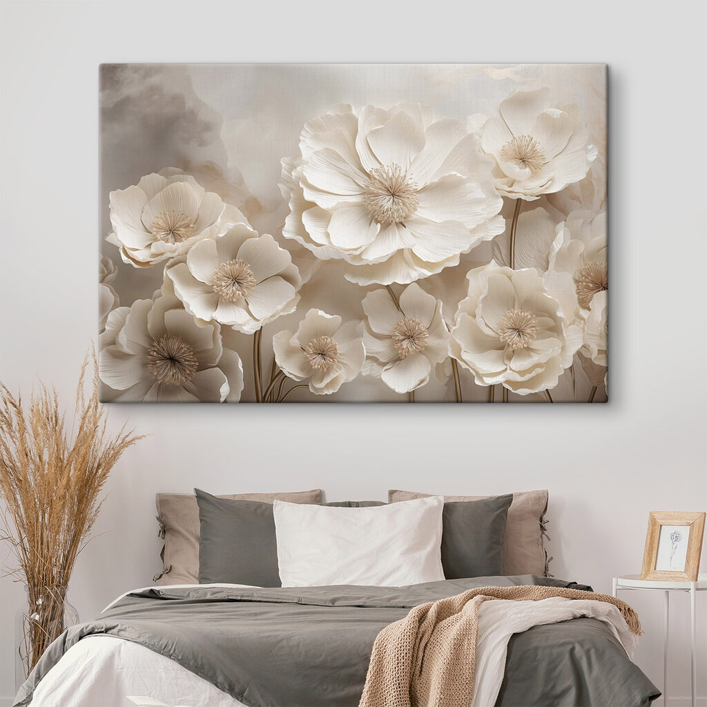 Flores creme com estames — interior 1