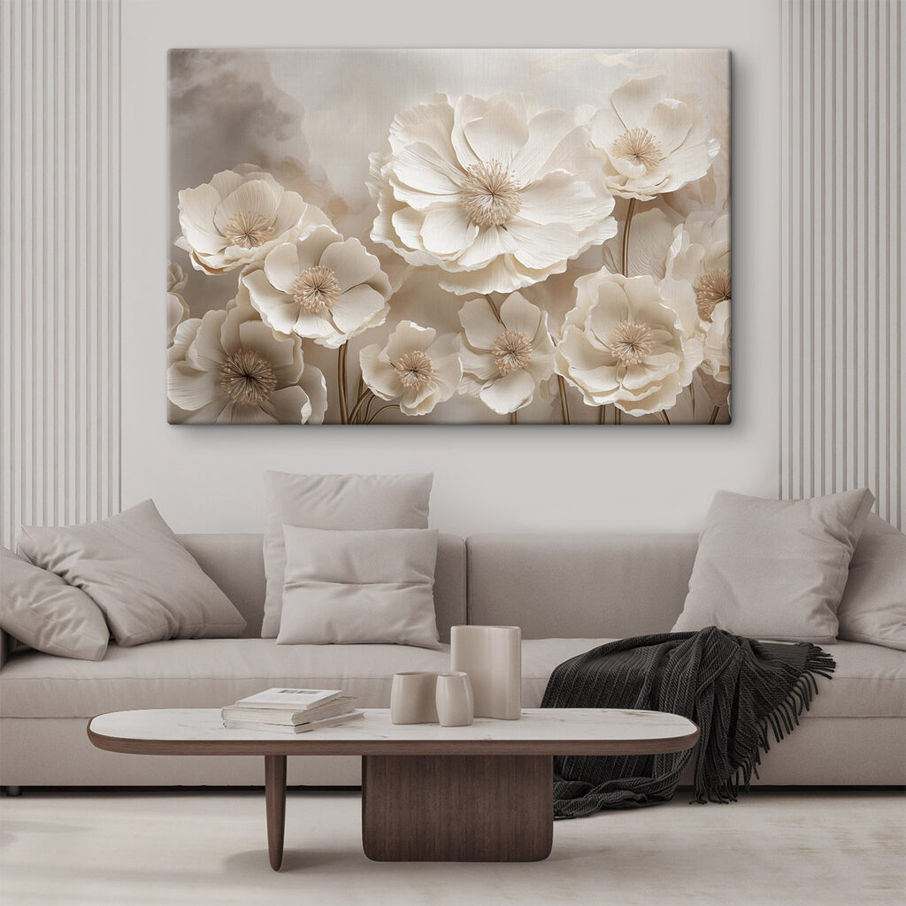 Flores creme com estames — interior 2
