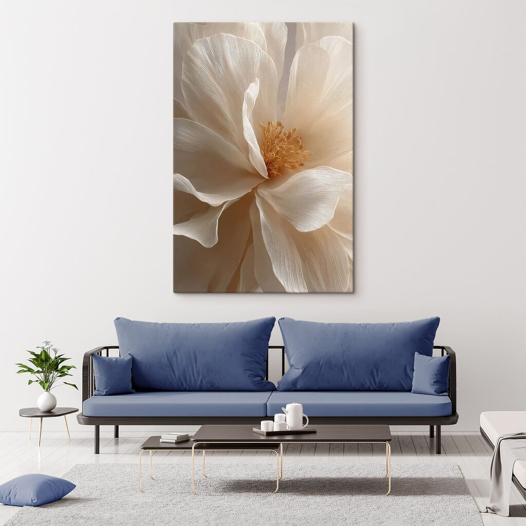 Flor branca com nervuras — interior 2